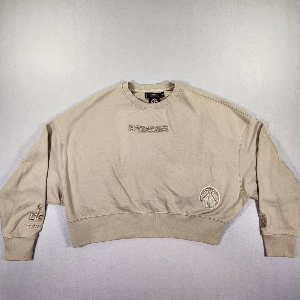 Women's '47 Brand Washington Wizards Cropped Brown Hoodie Size Large NWT